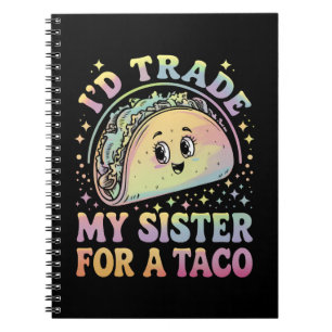 Caderno Espiral Eu Trocar Minha Irmã Por Um Taco Cinco De Mayo