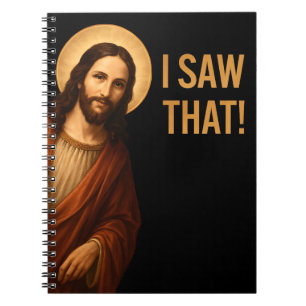 Caderno Espiral Eu Vi Essa Citação Cristã Engraçada De Jesus