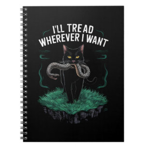 Caderno Espiral Eu vou pisar onde eu quiser Gato engraçado amante
