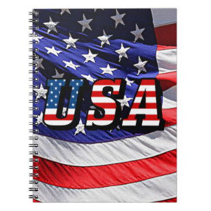 Caderno Espiral EUA - Bandeira Americana