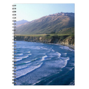 Caderno Espiral EUA, Califórnia, Big Sur, baía ao longo da Rodovia