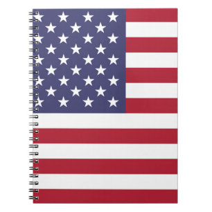 Caderno Espiral EUA EUA Flag