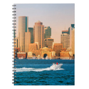 Caderno Espiral EUA, Massachusetts. Panorama da Orla de Boston
