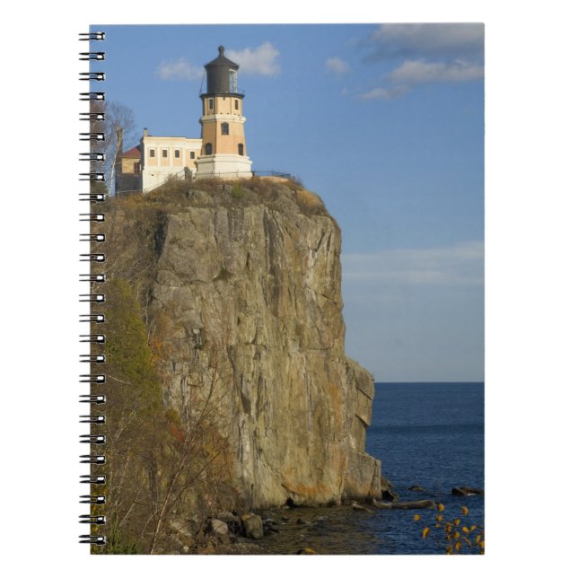 Caderno Espiral EUA, Minnesota. Farol Split Rock no Lago (Frente)