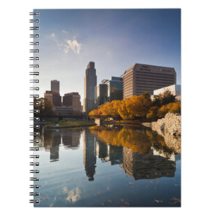 Caderno Espiral EUA, Nebraska, Omaha, Gene Leahy Mall, Skyline