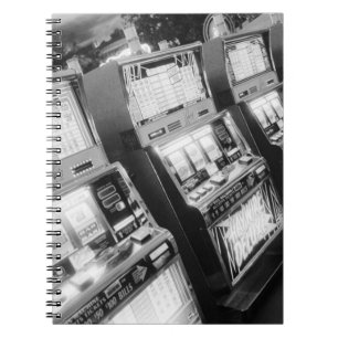 Caderno Espiral EUA, Nevada, Las Vegas: Caça-níqueis de cassino /