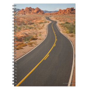Caderno Espiral EUA, Nevada, vale do fogo, estrada do deserto