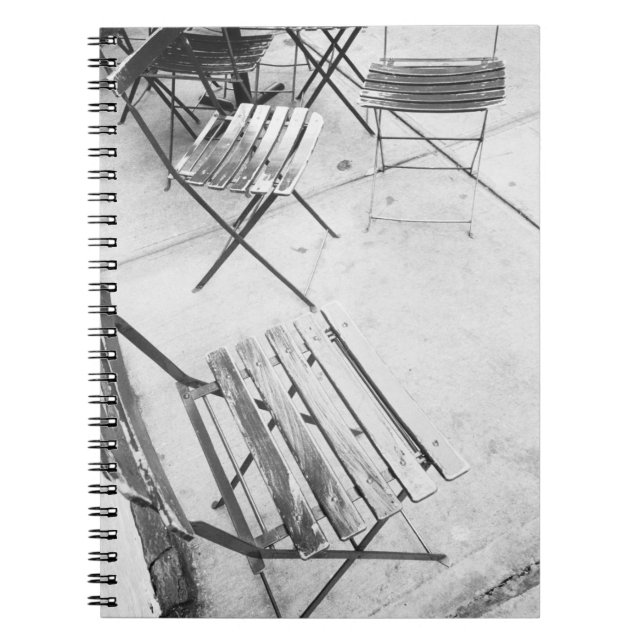 Caderno Espiral EUA, NOVA IORQUE: Nova Iorque Café Chairs, (Frente)