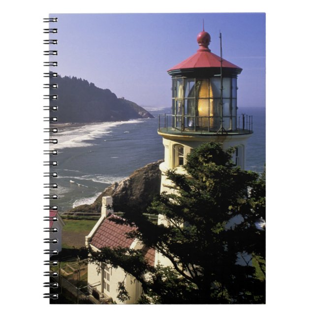 Caderno Espiral EUA, Oregon, Florença. Farol de Cabeça Heceta (Frente)