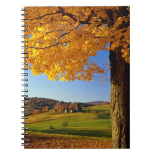 Caderno Espiral EUA, Vermont. Fazenda Cênica perto de South Woodst