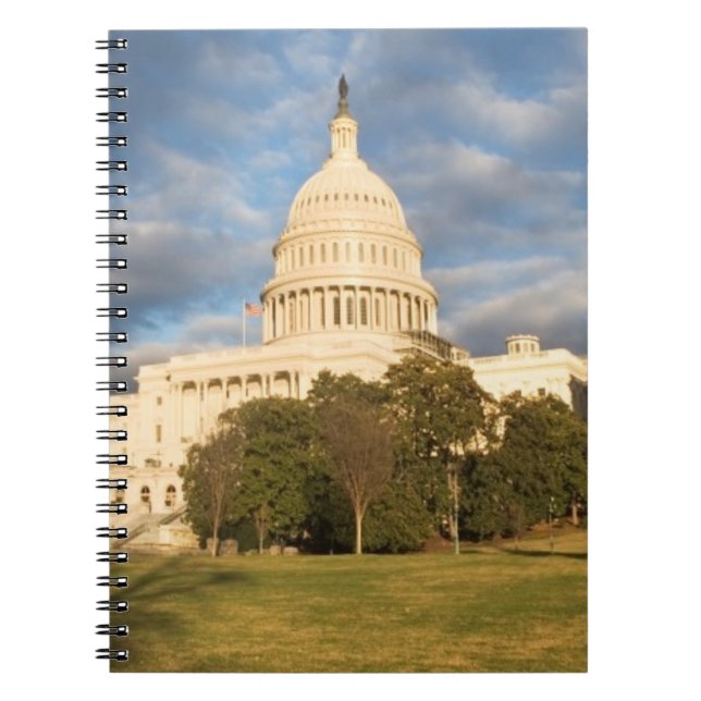 Caderno Espiral EUA, Washington DC, construção do Capitólio (Frente)