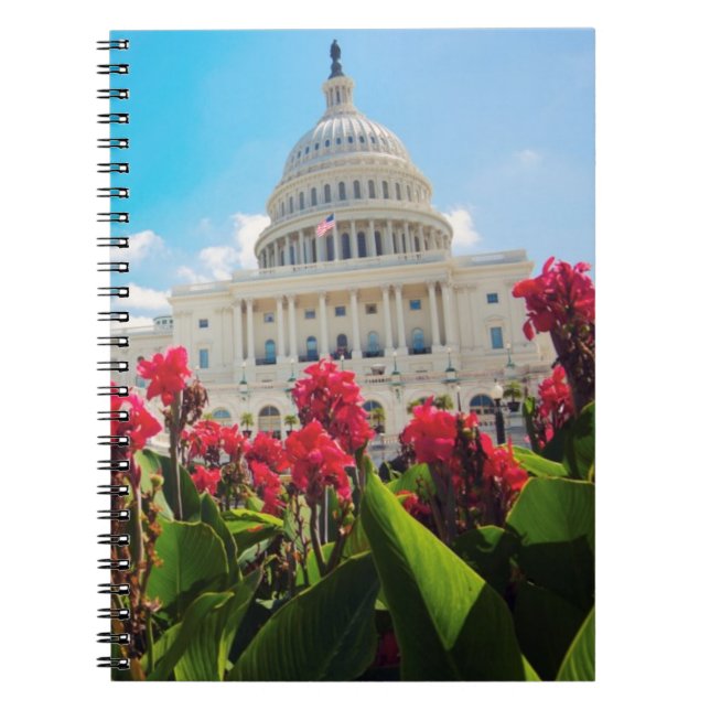 Caderno Espiral EUA, Washington DC, construção do Capitólio (Frente)