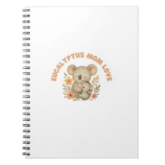 Caderno Espiral Eucalipto Amor de Mãe Koala Dia das Mães