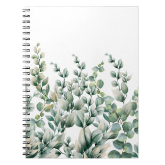 Caderno Espiral Eucalyptus Leaf verde
