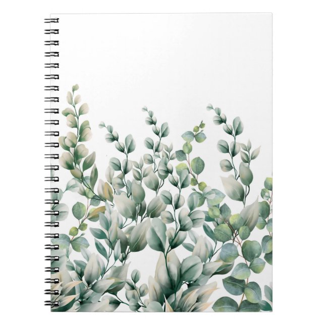 Caderno Espiral Eucalyptus Leaf verde (Frente)
