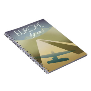 Caderno Espiral Europa De Avião