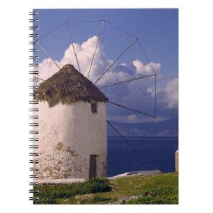 Caderno Espiral Europa, Grécia, Mykonos. Um impressionante branco