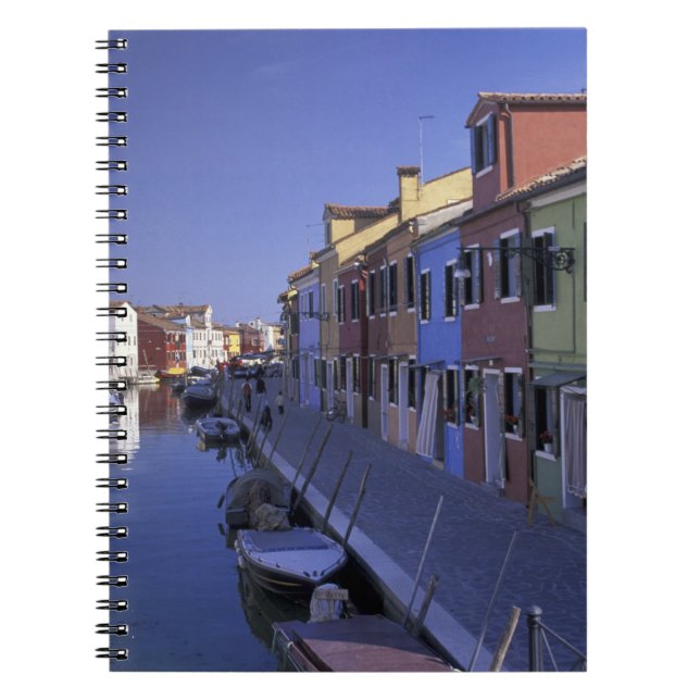 Caderno Espiral Europa, Itália, Veneza, ilha Murano, Colorida (Frente)