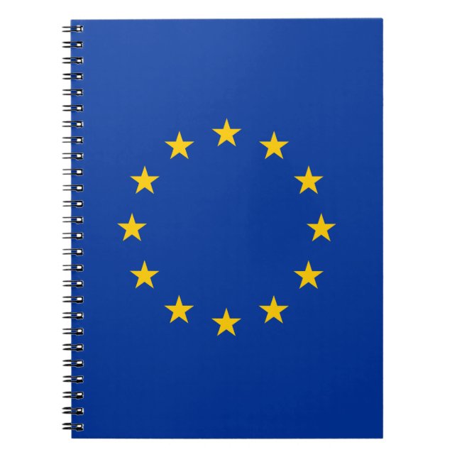 Caderno Espiral European Union flag custom spiral notebook (Frente)