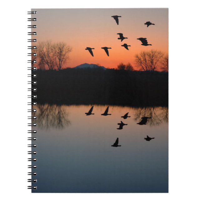 Caderno Espiral Evening Geese (Frente)