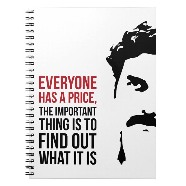 Caderno Espiral Everyone has a price (Frente)