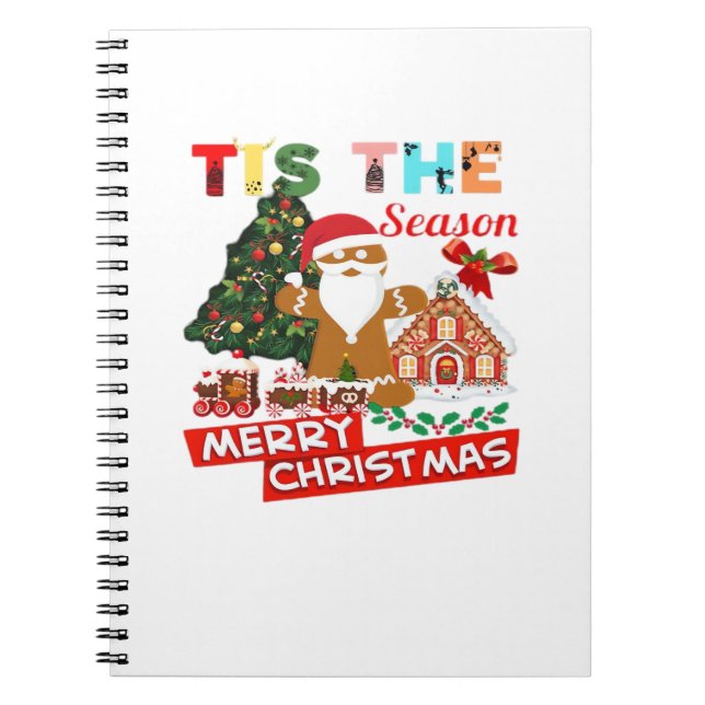 Caderno Espiral Everyone Loves A At Christmas Christmas Santas Com (Frente)