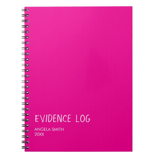 Caderno Espiral Evidence Log Notebook – Funny Dark Humor Journal,  (Frente)