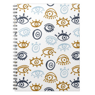 Caderno Espiral Evil Eye Pattern