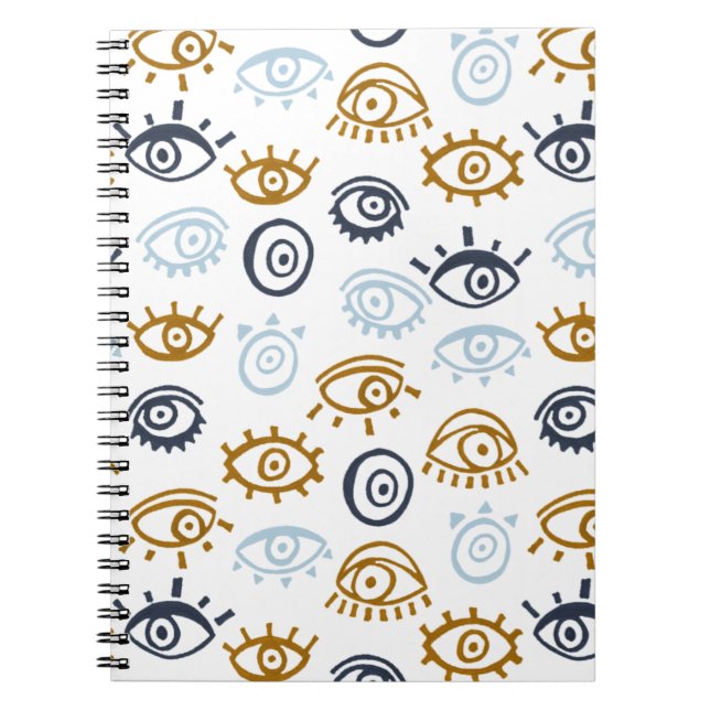 Caderno Espiral Evil Eye Pattern (Frente)