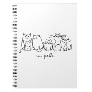 Caderno Espiral Ew, Pessoas Engraçadas, Amantes De Gato