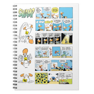 Caderno Espiral Exames da escola de vôo do pato de Ding