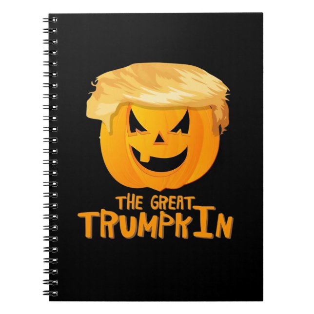 Caderno Espiral Excelente Trumpkin Dia de as Bruxas engraçado (Frente)