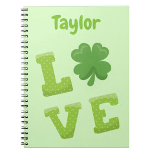 Caderno Espiral Excelente Verde Amor Rua Tema de Patrick