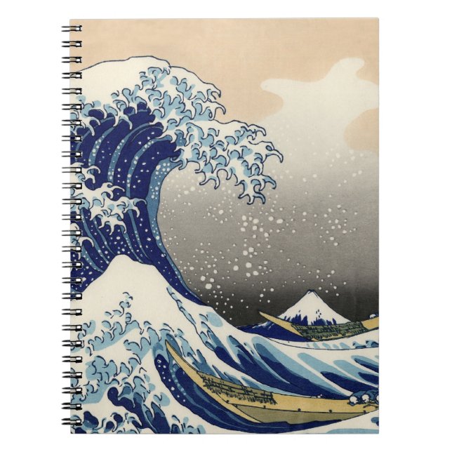 Caderno Espiral Excelente Wave Kanagawa - Pintura Japonesa (Frente)