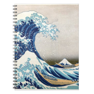 Caderno Espiral Excelente Wave Off Kanagawa Hokusai Fine Art