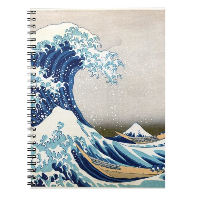 Caderno Espiral Excelente Wave Off Kanagawa Hokusai Fine Art (Frente)