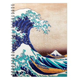 Caderno Espiral Excelente Wave Off Kanagawa Japonês Woodblock Impr