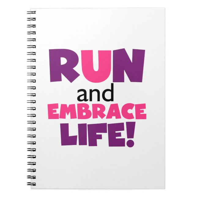 Caderno Espiral Executar Embrace Life Pink (Frente)