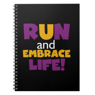 Caderno Espiral Executar Embrace Life Purple Yellow