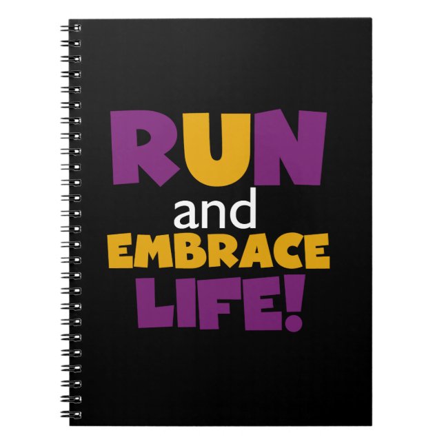 Caderno Espiral Executar Embrace Life Purple Yellow (Frente)