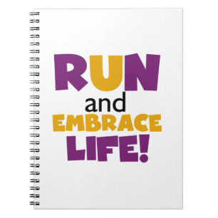Caderno Espiral Executar Embrace Life Purple Yellow