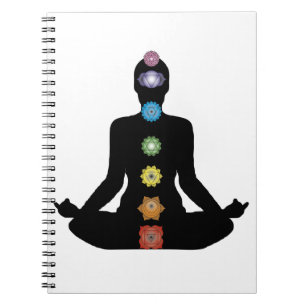 Caderno Espiral Exercício da malhação de Chakras da ioga
