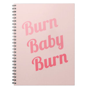 Caderno Espiral Exercício Motivação Queimar Bebê Rosa