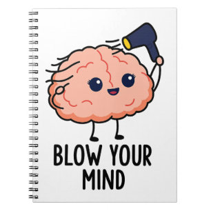 Caderno Espiral Exploda seu adesivo mental - Cérebro bonito com se