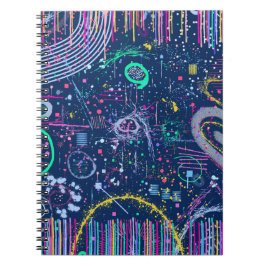 Caderno Espiral Explorador Ousado: Maximalismo Abstrato