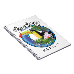 Caderno Espiral explorar cabo san lucas méxico adesivo de viagem