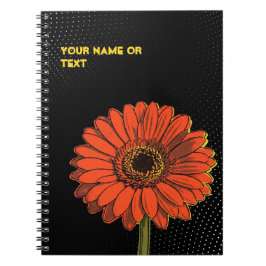 Caderno Espiral Explosão Botânica Pop: A Margarida Barberton Neon