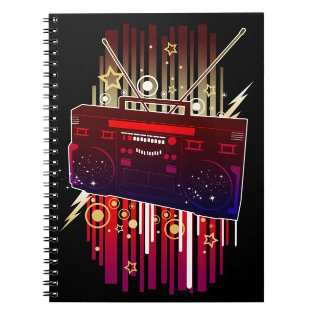 Caderno Espiral Explosão da Boombox (Frente)