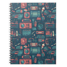 Caderno Espiral Explosão do passado: tecnologia da anos 80