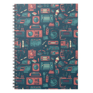 Caderno Espiral Explosão do passado: tecnologia da anos 80